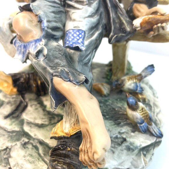 Vintage Large Capodimonte "Hobo On Bench" Italian Porcelain Figurine, 9.5" - Picture 3 of 16